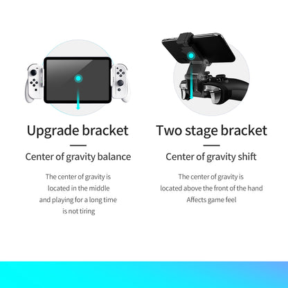 Phistone Switch Joycon Gaming Holder for iPhone/ipad/Tablets Require iOS16+ Adjustable Controller mount Supports 12-25CM